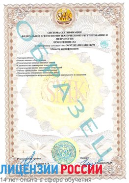 Образец сертификата соответствия (приложение) Альметьевск Сертификат ISO 14001